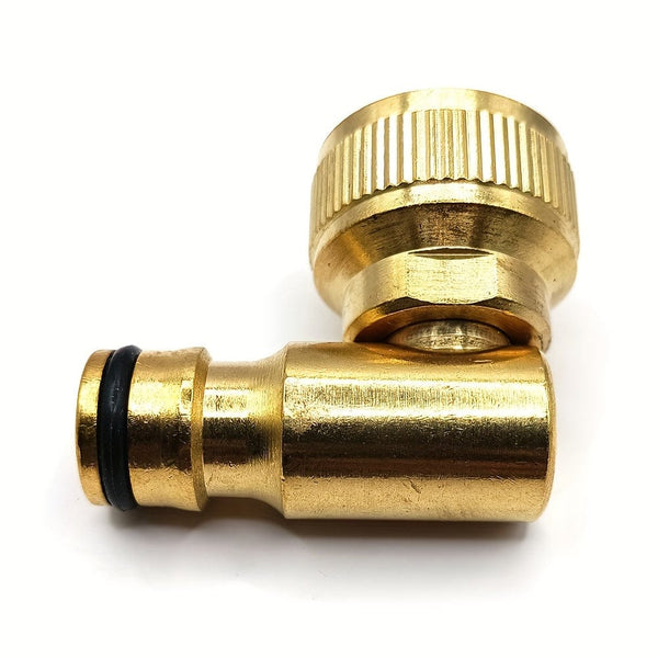 Planet Gates 1 Set 1 Set Brass 90° Activity Nipple Connector, Threaded Nipple Quick Plug G3/4 Inner Thread, Car Wash Watering Garden Wood Lawn Irrigation Sprinkler Tool Accessories