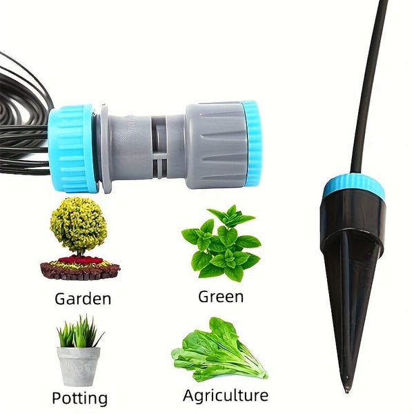 Planet Gates 1 Set 1 Set Garden Automatic Watering Device, Gardening Irrigation System, Drip Seepage Device With 10 Dripper Head Kit For Greenhouse Balcony Pot Plants Accessories (Threaded Connection: 1/2" (20mm)