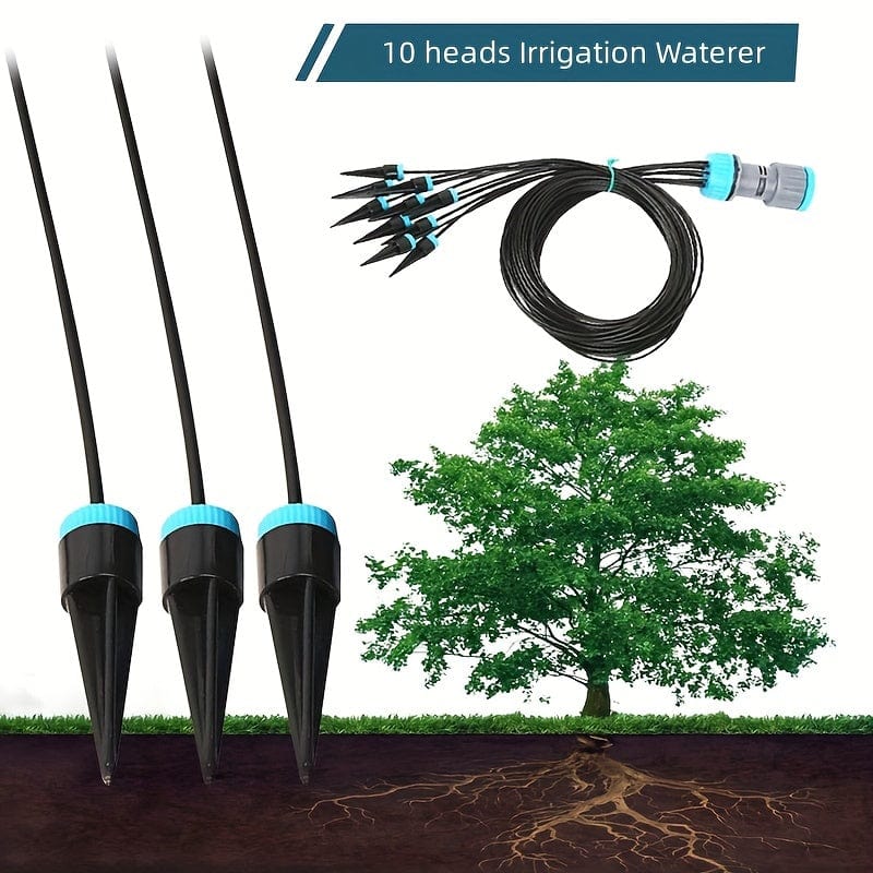 Planet Gates 1 Set 1 Set Garden Automatic Watering Device, Gardening Irrigation System, Drip Seepage Device With 10 Dripper Head Kit For Greenhouse Balcony Pot Plants Accessories (Threaded Connection: 1/2" (20mm)