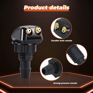 Planet Gates 1 Set 1 Set Universal Style Car Windshield Wiper Nozzle 2 Meter Hose 6 Connectors 4 Double Hole Water Spray Nozzles