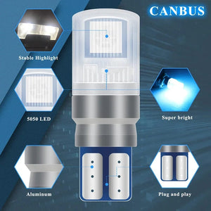 Planet Gates 1 set 2Pcs/Set RGB LED T10 W5W Bulbs With Remote Control W5W Led 194 168 Car Reading Dome Light Car Wedge Lamp License Plate Lights