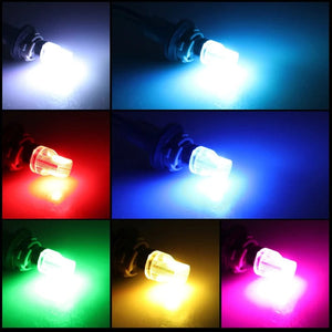 Planet Gates 1 set 2Pcs/Set RGB LED T10 W5W Bulbs With Remote Control W5W Led 194 168 Car Reading Dome Light Car Wedge Lamp License Plate Lights