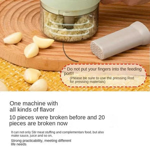 Planet Gates 1 set 4 in 1 Handheld Electric Vegetable Cutter Set for Garlic Pepper Chili Onion Celery Ginger Meat with Brush Kitchen Tools