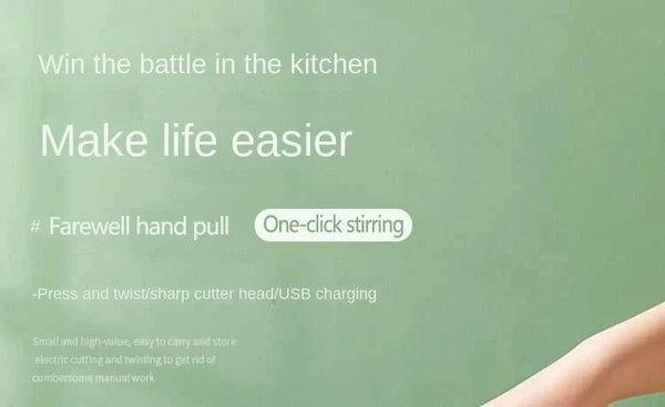 Planet Gates 1 set 4 in 1 Vegetable Cutter Handheld Electric Vegetables Slicer For Garlic Pepper Celery Ginger Meat With Brush Kitchen Accessories