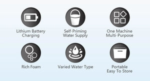 Planet Gates 1 Set 48HV Battery Automobile Water 96\48\24HV Gun Cordless High Pressure Cleaner Washer Spray Water Gun Car Wash Pressure Water Cleaning Machine