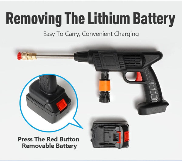 Planet Gates 1 Set 48HV Battery Automobile Water 96\48\24HV Gun Cordless High Pressure Cleaner Washer Spray Water Gun Car Wash Pressure Water Cleaning Machine