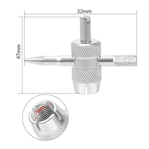 Planet Gates 1 set 4pcs Copper Valve Core Car Tire Repair Tools 4 in 1 Tire Valve Stem Removal Tool Valve Stem Puller Tyre Cleaning Tool