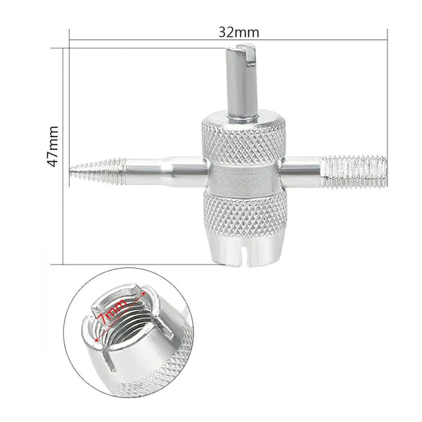 Planet Gates 1 set 4pcs Copper Valve Core Car Tire Repair Tools 4 in 1 Tire Valve Stem Removal Tool Valve Stem Puller Tyre Cleaning Tool