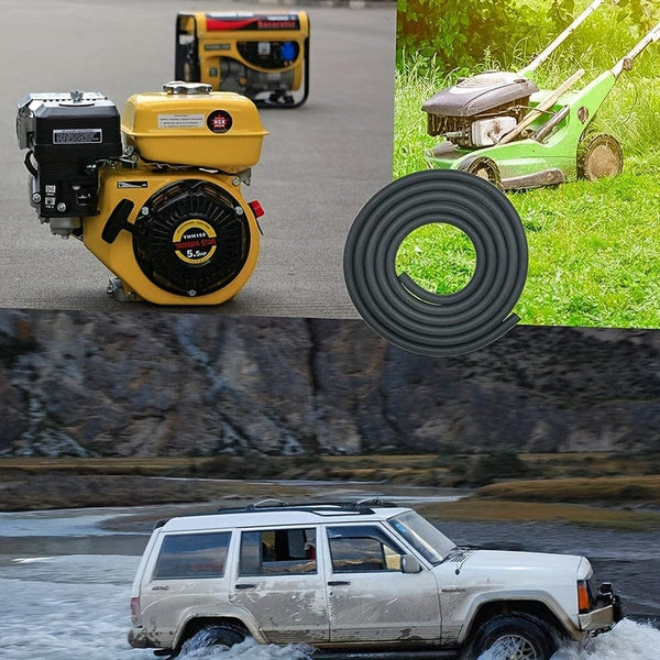 Planet Gates 1 Set 5/16"/ 3/8" Low-Pressure Fuel Line Hose, 5 Feet Long, 4pcs Clamps Adjustable, High Pressure 150 PSI For Automotive, Lawnmower, And Ther Fuel Systems And Engines