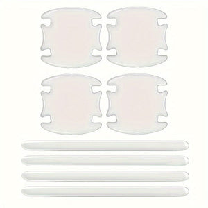 Planet Gates 1 Set 8pcs/set Door Handle Anti Scratch Protector, Universal Waterproof And Anti Scratch Door Mirror Protection Accessory Transparent