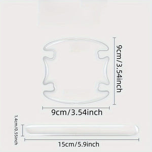 Planet Gates 1 Set 8pcs/set Door Handle Anti Scratch Protector, Universal Waterproof And Anti Scratch Door Mirror Protection Accessory Transparent