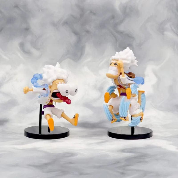 Planet Gates 1 set Anime figure One piece Q-version The sun god Nika Luffy model figure  Car decoration kid gifts