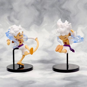 Planet Gates 1 set Anime figure One piece Q-version The sun god Nika Luffy model figure  Car decoration kid gifts