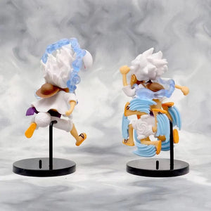 Planet Gates 1 set Anime figure One piece Q-version The sun god Nika Luffy model figure  Car decoration kid gifts