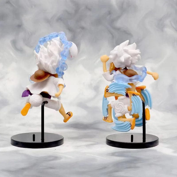 Planet Gates 1 set Anime figure One piece Q-version The sun god Nika Luffy model figure  Car decoration kid gifts