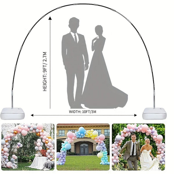 Planet Gates 1 Set, Balloon Arch Stand Kit Adjustable Balloon Arch Frame Water Filling Base Reusable Background Stand Kit, Used For Birthday Party Graduation Wedding Bride Gift Meeting