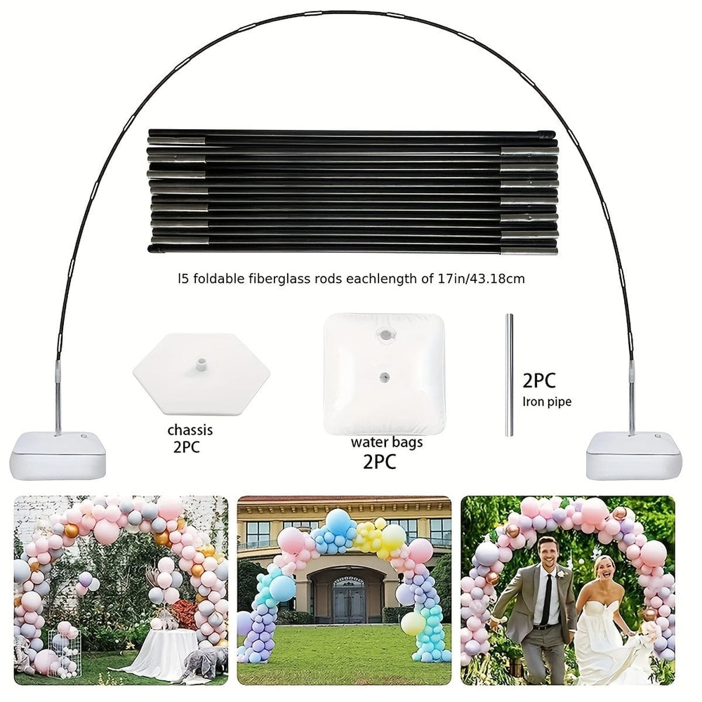 Planet Gates 1 Set, Balloon Arch Stand Kit Adjustable Balloon Arch Frame Water Filling Base Reusable Background Stand Kit, Used For Birthday Party Graduation Wedding Bride Gift Meeting