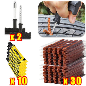 Planet Gates 1 Set Car Tire Repair Tool Kit with Rubber Strips Tubeless Tyre Puncture Studding Plug Set Motorcycle Truck Vacuum Tire Repair Tool