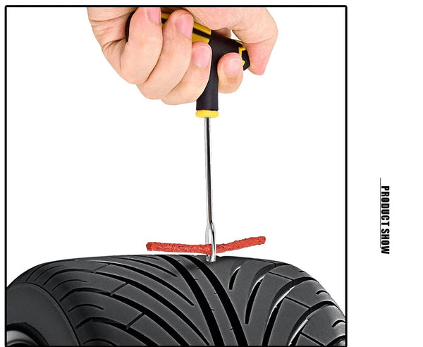 Planet Gates 1 Set Car Tire Repair Tool Kit with Rubber Strips Tubeless Tyre Puncture Studding Plug Set Motorcycle Truck Vacuum Tire Repair Tool