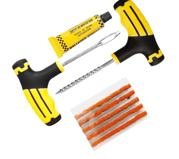 Planet Gates 1 set Car Tire Repair Tool Tubeless Tyre Repair Kit with Rubber Strips Studding Tool Puncture Plug Garage Tools for Motorcycle Trucks