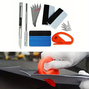 Planet Gates 1 Set Car Vinyl Wrapping Tools Felt Squeegee Application Casement Tint Scraper Kit