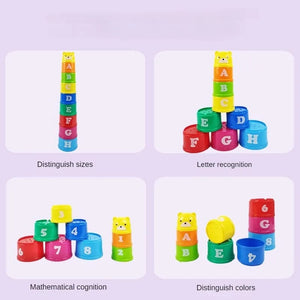 Planet Gates 1 set / CHINA Kid Brain Response Battle Fold Cup Hand Speed Competition Fold Cup Child Stack Game Early Education Puzzle Train Board Games Toy