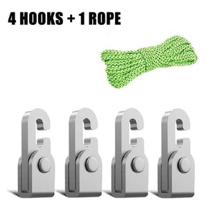 Planet Gates 1 set / CHINA Self-Locking Hooks with Rope Automatic Lock Hook Multifunctional Free From Knots Fast Tighter Outdoor Secure Hook Camping Gear