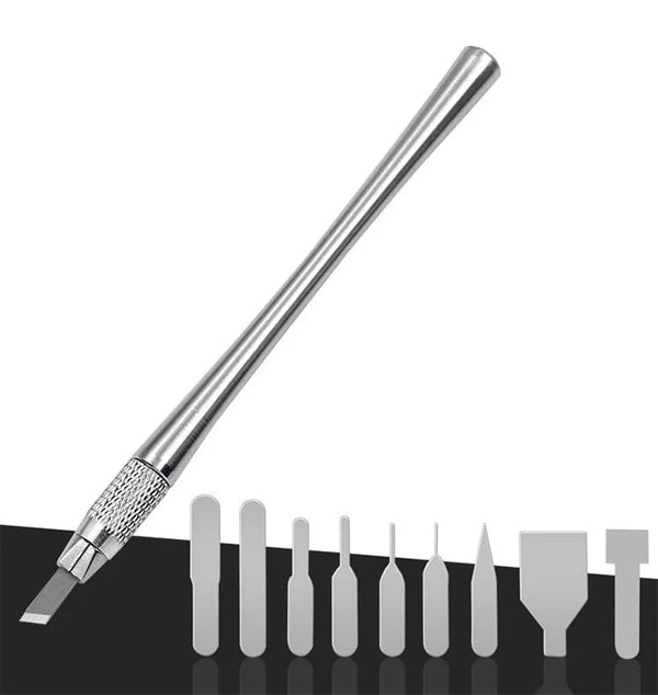 Planet Gates 1 Set CPU Prying Knife Disassembly Blades Pry Opening Tool Metal Crowbar Kit For Repairing Phone Computer IC Chip BGA Hand Tools