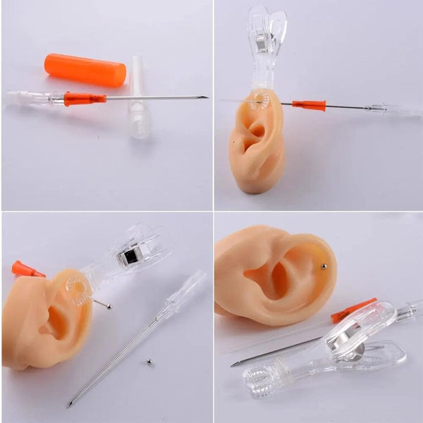 Planet Gates 1 Set Disposable Professional Body Piercing Tool Kit Piercing Needle Clamp Tools Ear Tragus Nose Eyebrow Navel Piercings 316