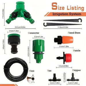 Planet Gates 1 Set, DIY Garden Drip Irrigation Hoses 3.4cm/3.3cm, Automatic Watering Drip Kits, Garden Watering System For Adjusting The Amount Of Drip Irrigation Spray, Saving Water And Time Telescopic Water Pipe