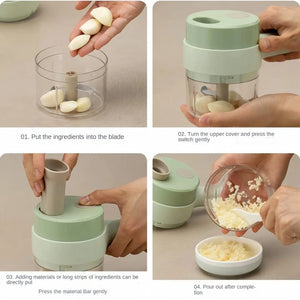 Planet Gates 1 set Electric Food Processor Wireless Charging Cutting Vegetables Minced Meat for Household Handheld Tool Complementary Food Machine