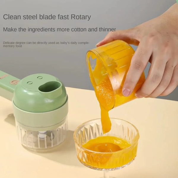 Planet Gates 1 set Electric Food Processor Wireless Charging Cutting Vegetables Minced Meat for Household Handheld Tool Complementary Food Machine