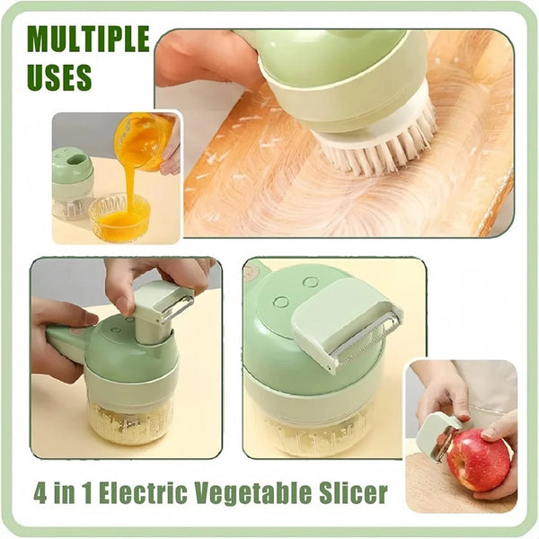 Planet Gates 1 set Electric Food Processor Wireless Charging Cutting Vegetables Minced Meat for Household Handheld Tool Complementary Food Machine