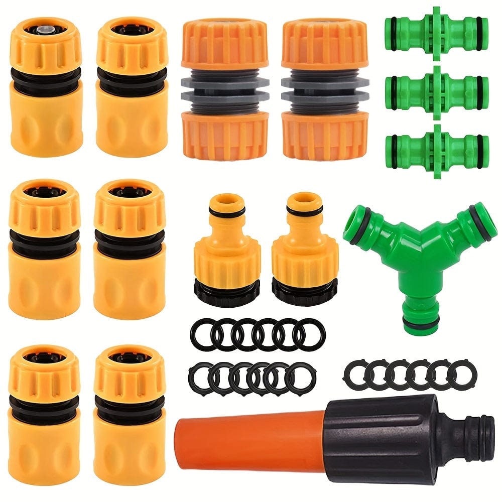 Planet Gates 1 Set Gardening Made Easy: Complete Watering System Tools Kit with Quick Coupling, Sprayer Nozzle, and More!