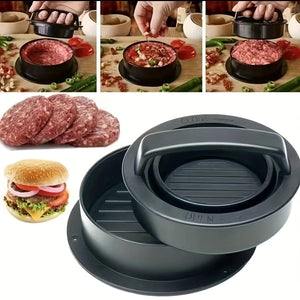 Planet Gates 1 Set Hamburger Press, Patty Maker, 3 In 1 Non Stick Stuffed Burger Mold, Beef Patties And Sliders, BBQ Grill Accessories, For Various Fresh Delicious Stuffed Burger, Sliders Burger, Beef Burger, Non Stick Meat.