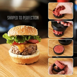 Planet Gates 1 Set Hamburger Press, Patty Maker, 3 In 1 Non Stick Stuffed Burger Mold, Beef Patties And Sliders, BBQ Grill Accessories, For Various Fresh Delicious Stuffed Burger, Sliders Burger, Beef Burger, Non Stick Meat.