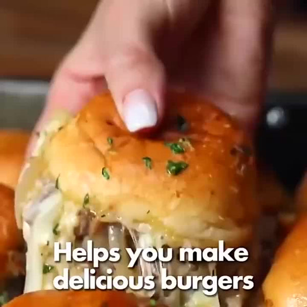 Planet Gates 1 Set Hamburger Press, Patty Maker, 3 In 1 Non Stick Stuffed Burger Mold, Beef Patties And Sliders, BBQ Grill Accessories, For Various Fresh Delicious Stuffed Burger, Sliders Burger, Beef Burger, Non Stick Meat.