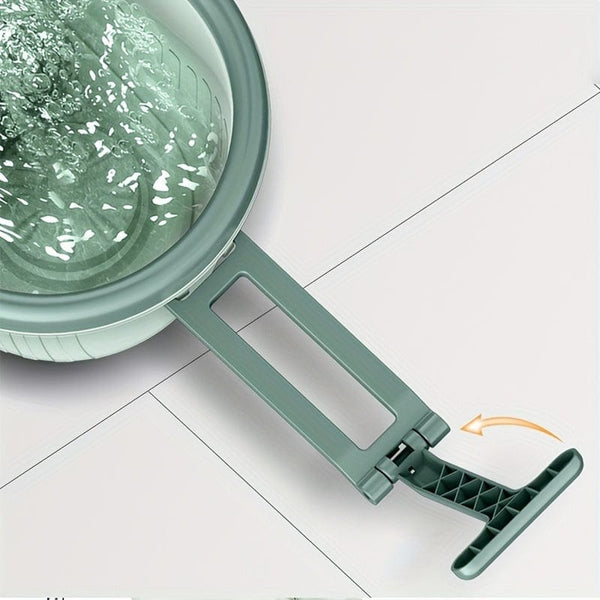 Planet Gates 1 Set, Household Spin Mop And Bucket Set With 2/4 Mop Cloth, Household Rotating Floor Mop, Hands-free Wash Mop, Dust Removal Mop, Dry And Wet Use, Perfect For Home, Kitchen, Bathroom Floor, Cleaning Supplies, Cleaning Tool