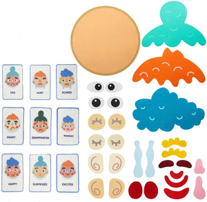 Planet Gates 1 set Kids Montessori Facial Expression Game Emotional Change Toys With 9pcs Cards Preschool Learning Educational Toys