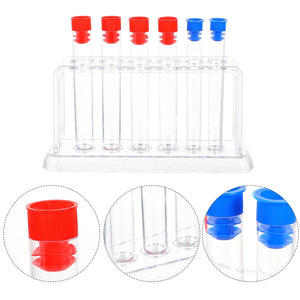Planet Gates 1 Set Laboratory Tube Holder Test Tube Rack Kit Plastic Stand Precipitation Tube Test Tubes 6 Holes Lab School Supplies