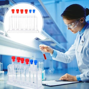 Planet Gates 1 Set Laboratory Tube Holder Test Tube Rack Kit Plastic Stand Precipitation Tube Test Tubes 6 Holes Lab School Supplies