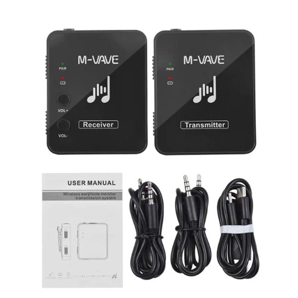 Planet Gates 1 Set M-VAVE WP-10 2.4GHz Wireless Earphone Monitor Transmission System Rechargeable Transmitter & Receiver Stereo Mono Recording