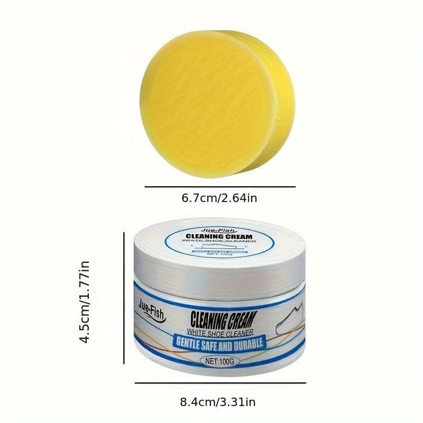 Planet Gates 1 Set Multifunctional Shoe Cleaning Cream for White Sports Sneakers Brightening Whitening Stain Removal Oxidation Protection Household Cleaning Supplies