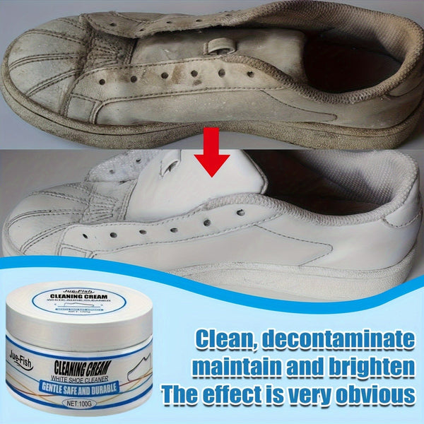 Planet Gates 1 Set Multifunctional Shoe Cleaning Cream for White Sports Sneakers Brightening Whitening Stain Removal Oxidation Protection Household Cleaning Supplies