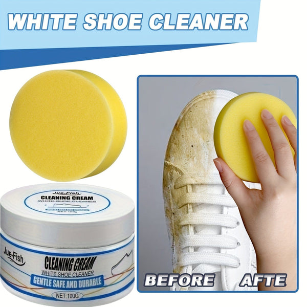 Planet Gates 1 Set Multifunctional Shoe Cleaning Cream for White Sports Sneakers Brightening Whitening Stain Removal Oxidation Protection Household Cleaning Supplies