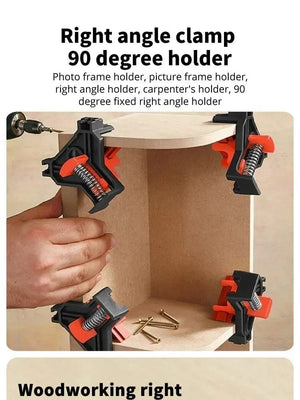 Planet Gates 1 Set of 4 PCS 4 PCS 90° Woodworking Angle Clamps, Right Angle Clamp Holder with Adjustable Hand Tools for Woodworking Project Picture Frames