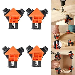 Planet Gates 1 Set of 4 PCS 4 PCS 90° Woodworking Angle Clamps, Right Angle Clamp Holder with Adjustable Hand Tools for Woodworking Project Picture Frames