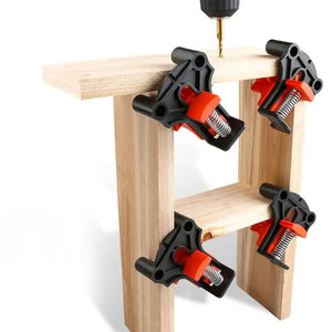 Planet Gates 1 Set of 4 PCS 4 PCS 90° Woodworking Angle Clamps, Right Angle Clamp Holder with Adjustable Hand Tools for Woodworking Project Picture Frames
