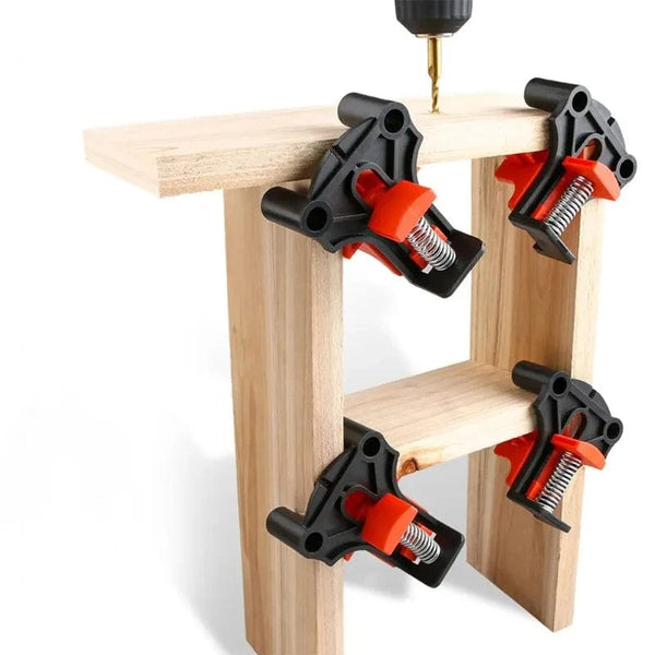 Planet Gates 1 Set of 4 PCS 4 PCS 90° Woodworking Angle Clamps, Right Angle Clamp Holder with Adjustable Hand Tools for Woodworking Project Picture Frames