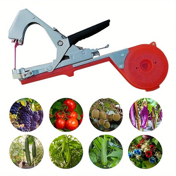 Planet Gates 1 Set Plant Tying Machine Tool For Grapes, Raspberries, Tomatoes And Vine Vegetables, With 10/20 Rolls Tapes, Staples And Replacement Blades